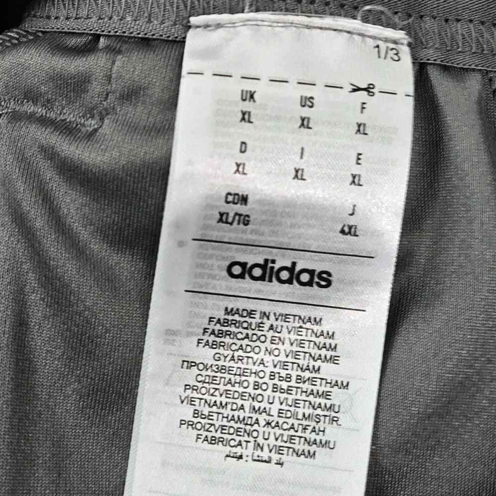 Adidas Men Activewear Pants XL Gray Track Pants Training Sideline Woven READ